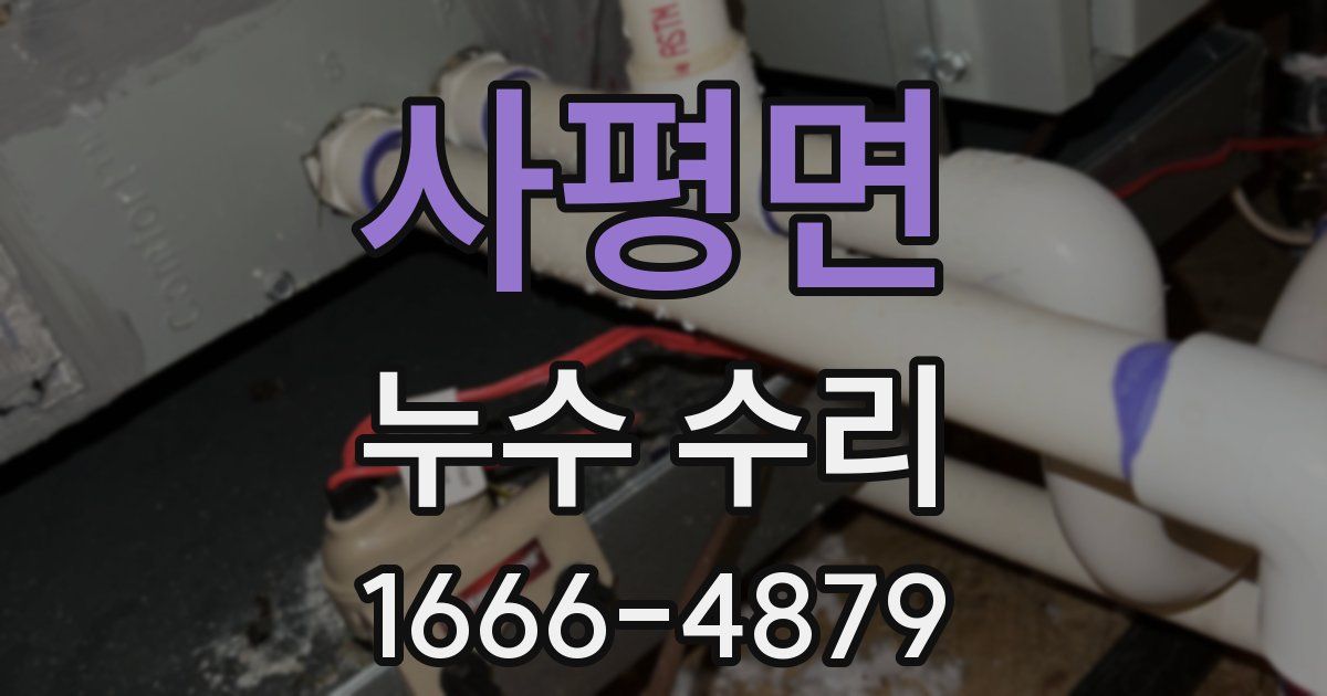 사평면 누수 수리