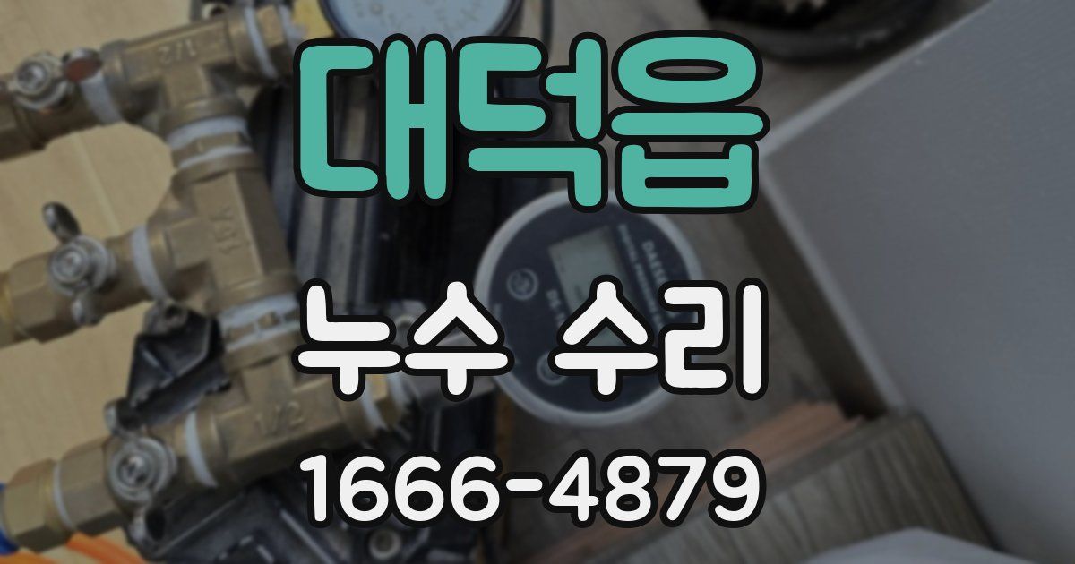 대덕읍 누수 수리