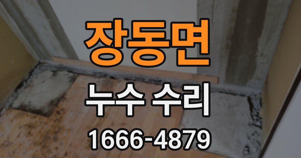 장동면 누수 수리