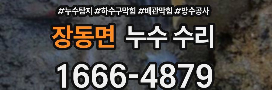 장동면 누수 수리