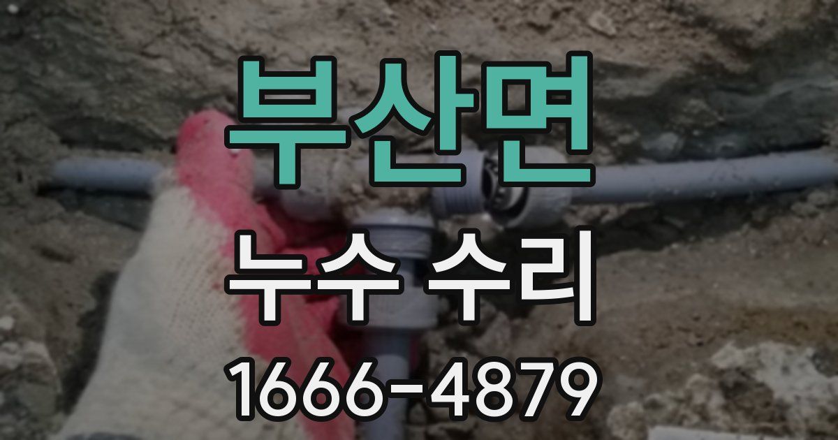 부산면 누수 수리