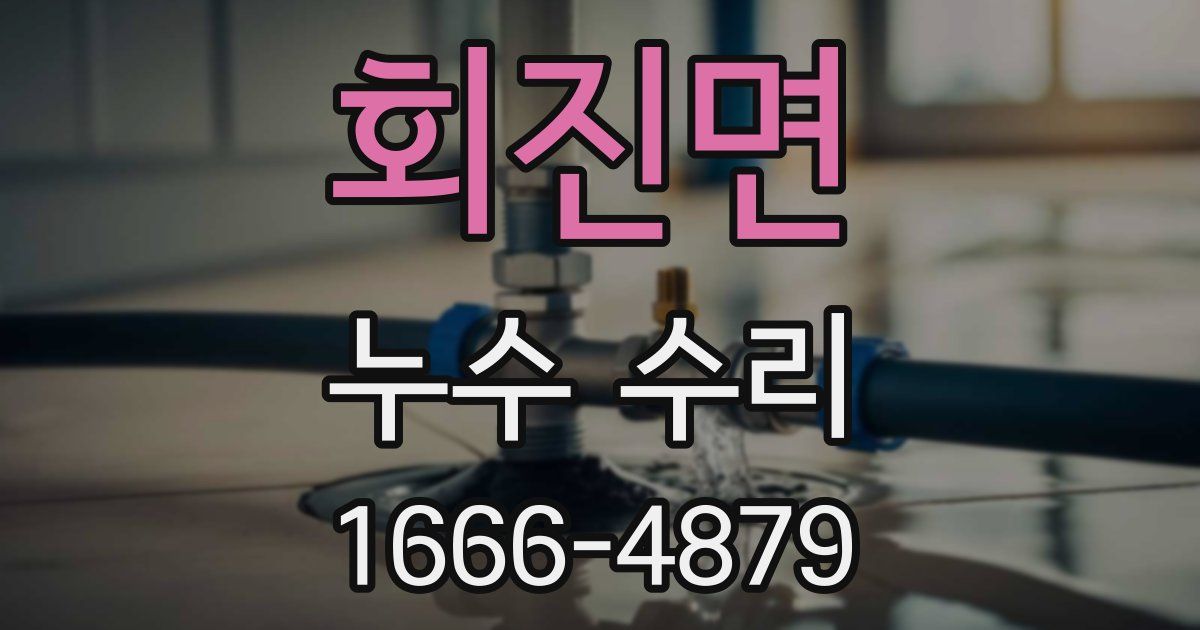 회진면 누수 수리