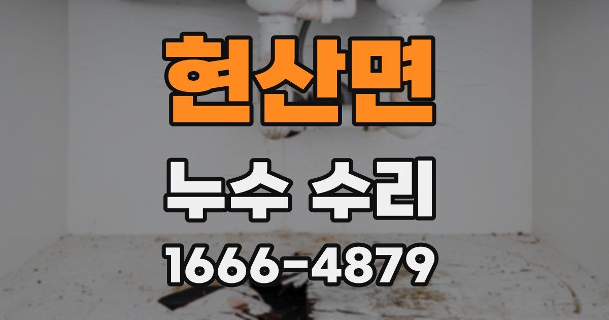 현산면 누수 수리