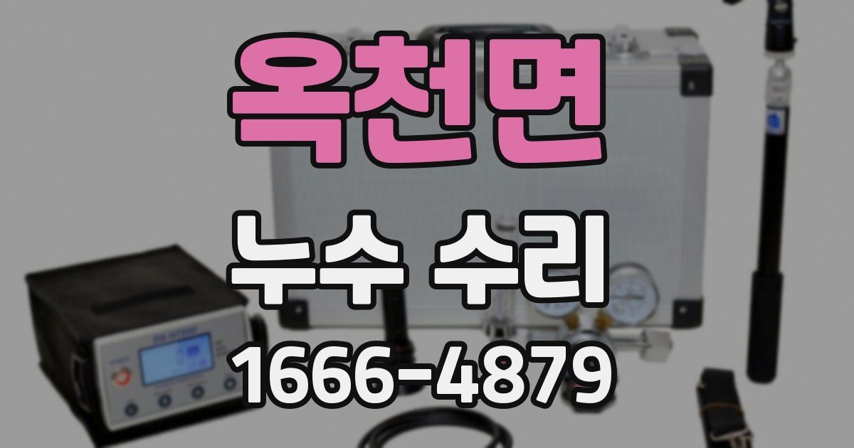 옥천면 누수 수리
