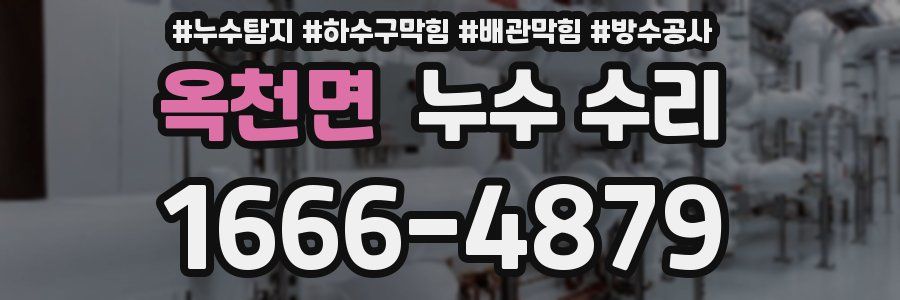 옥천면 누수 수리