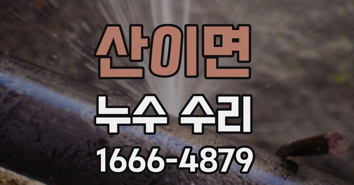 산이면 누수 수리