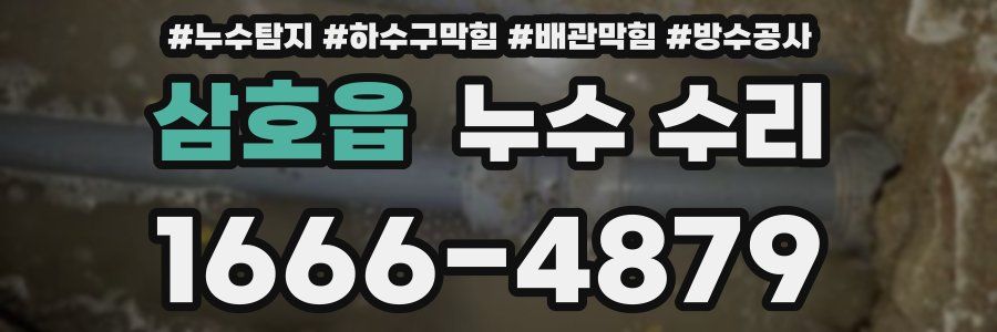 삼호읍 누수 수리