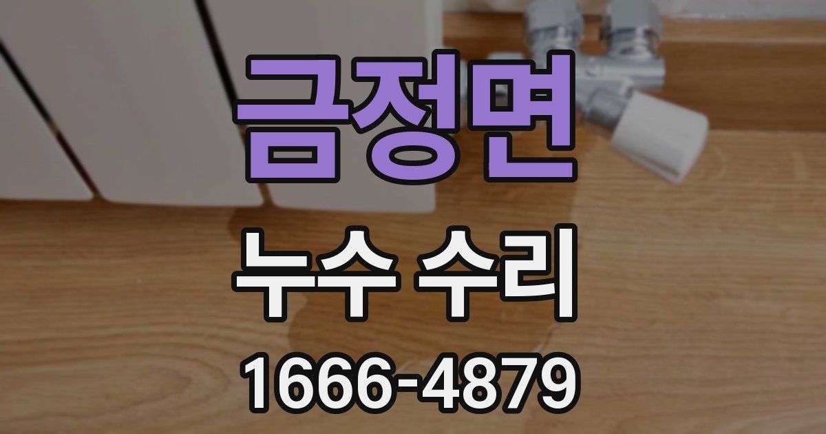 금정면 누수 수리