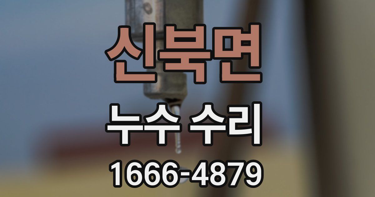 신북면 누수 수리