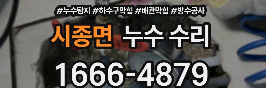 시종면 누수 수리