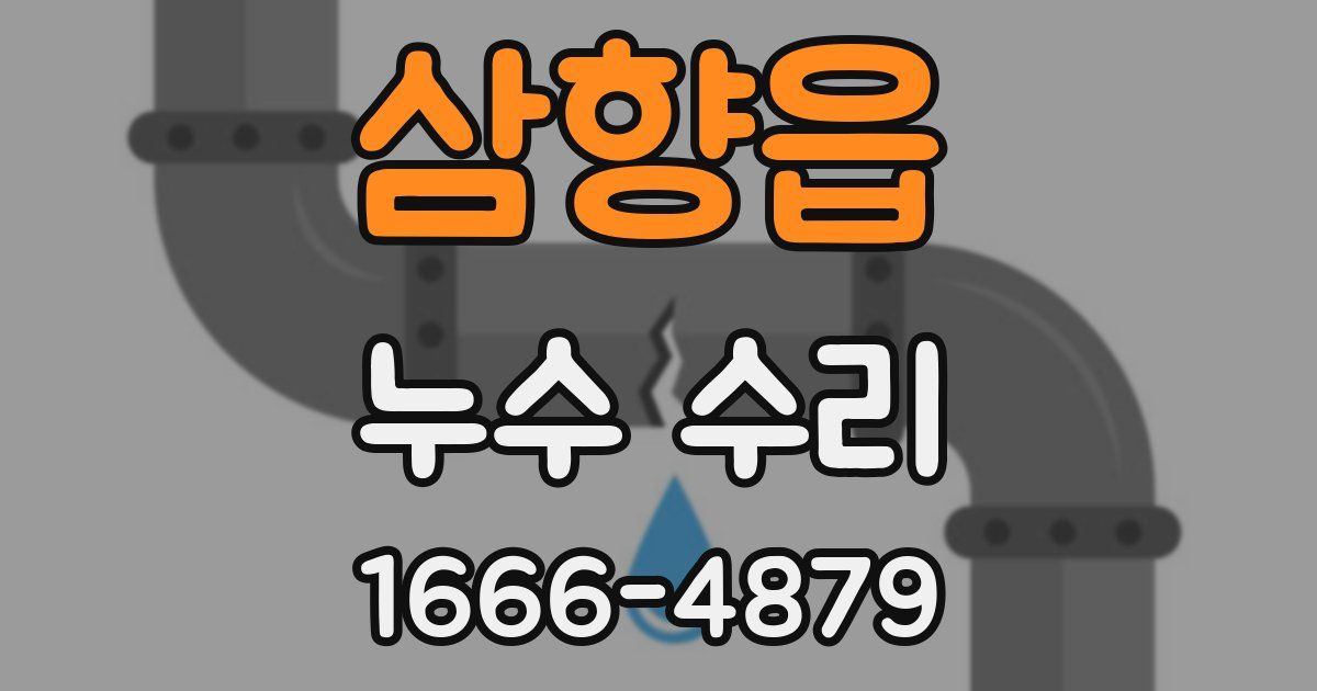 삼향읍 누수 수리