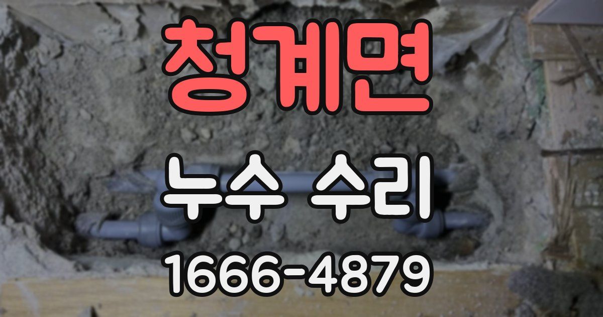 청계면 누수 수리