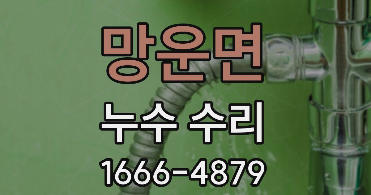망운면 누수 수리