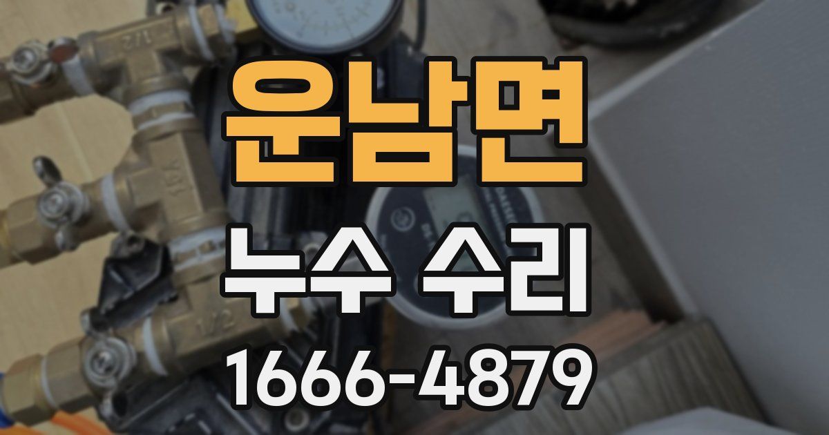 운남면 누수 수리