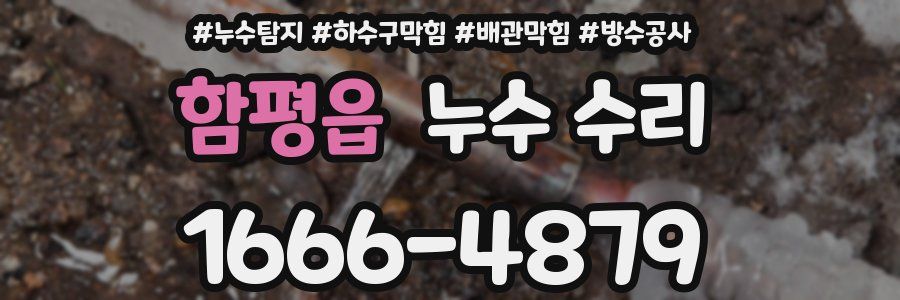 함평읍 누수 수리