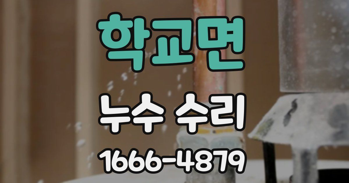 학교면 누수 수리
