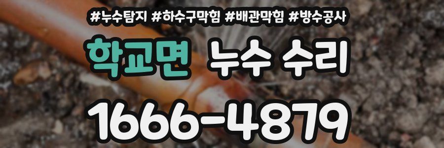 학교면 누수 수리
