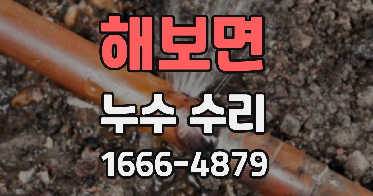 해보면 누수 수리