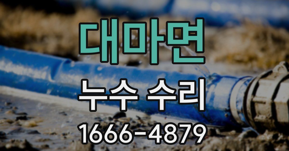 대마면 누수 수리