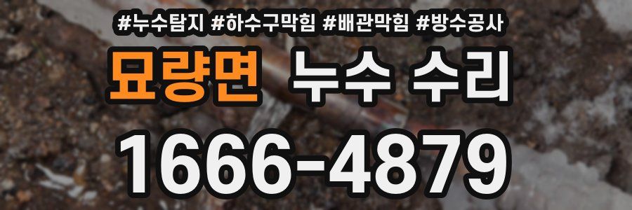 묘량면 누수 수리