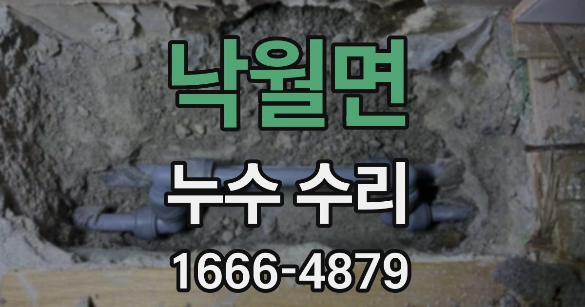 낙월면 누수 수리