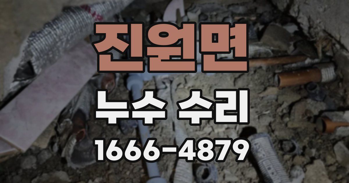진원면 누수 수리