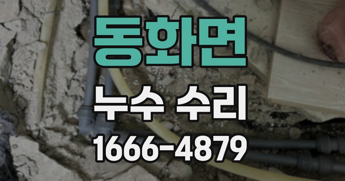 동화면 누수 수리