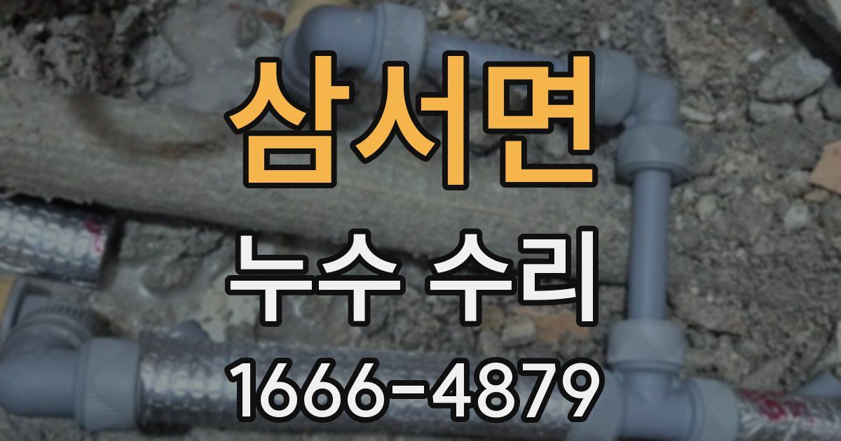 삼서면 누수 수리