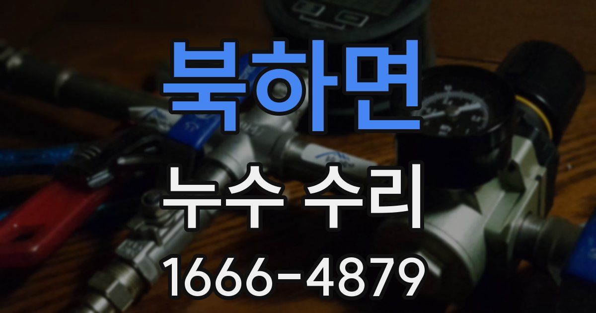 북하면 누수 수리