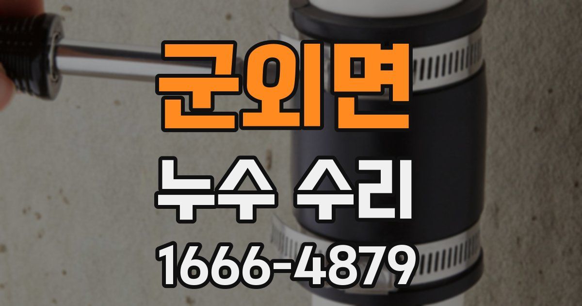 군외면 누수 수리