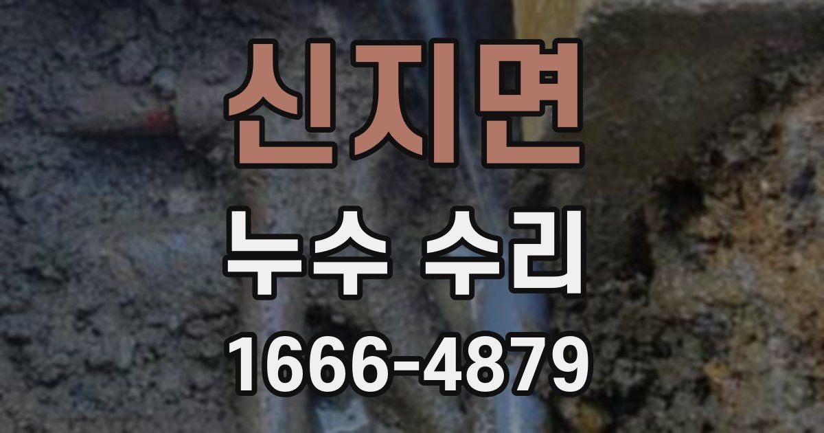 신지면 누수 수리