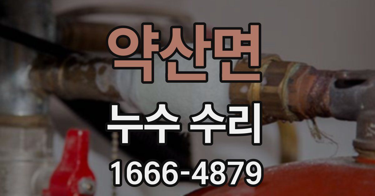 약산면 누수 수리