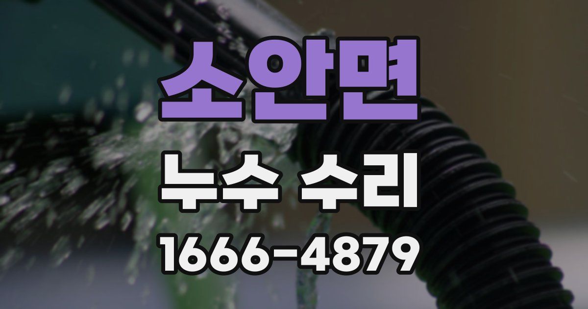 소안면 누수 수리