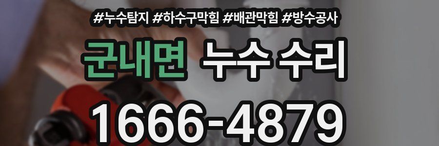 군내면 누수 수리