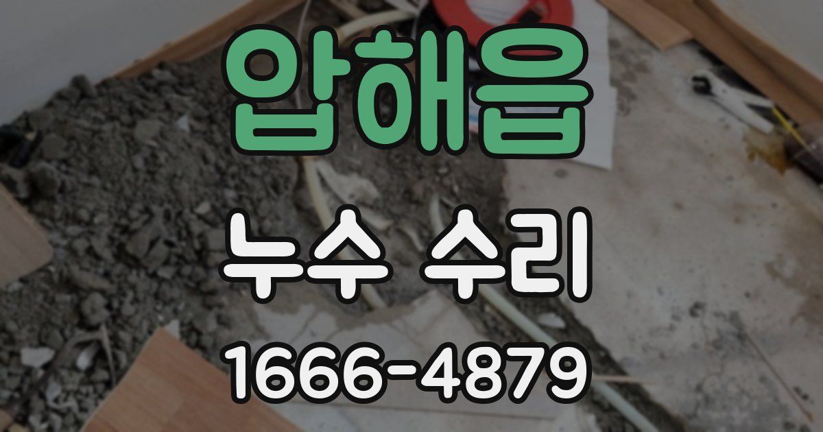 압해읍 누수 수리