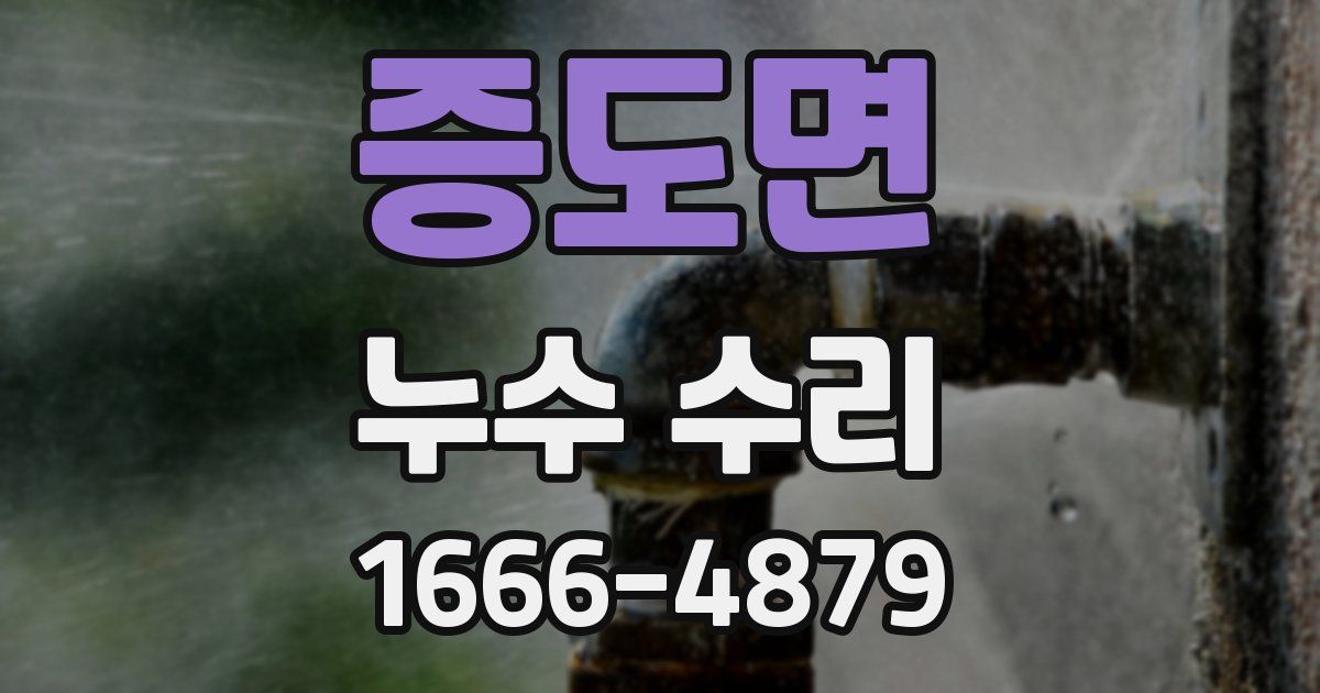 증도면 누수 수리