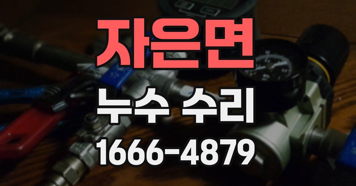자은면 누수 수리