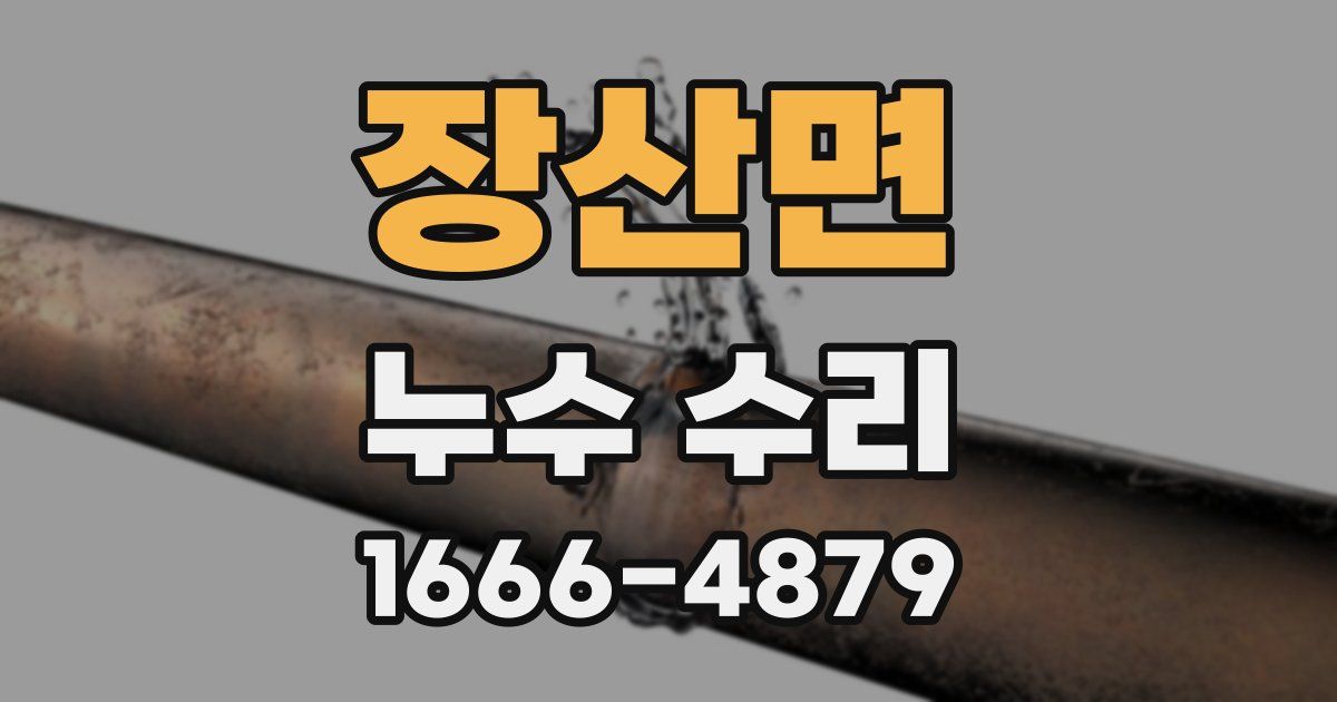 장산면 누수 수리