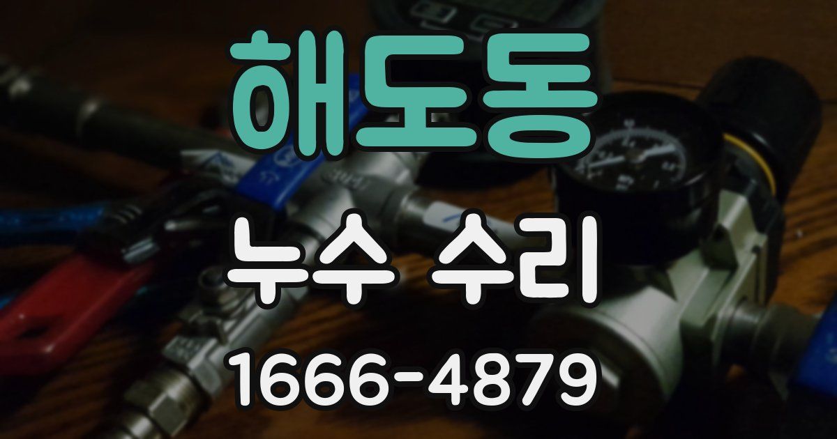 해도동 누수 수리