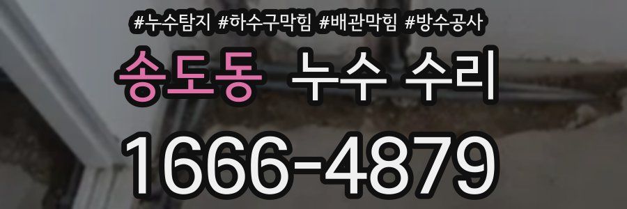 송도동 누수 수리