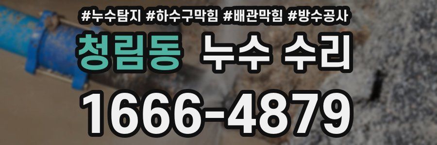 청림동 누수 수리