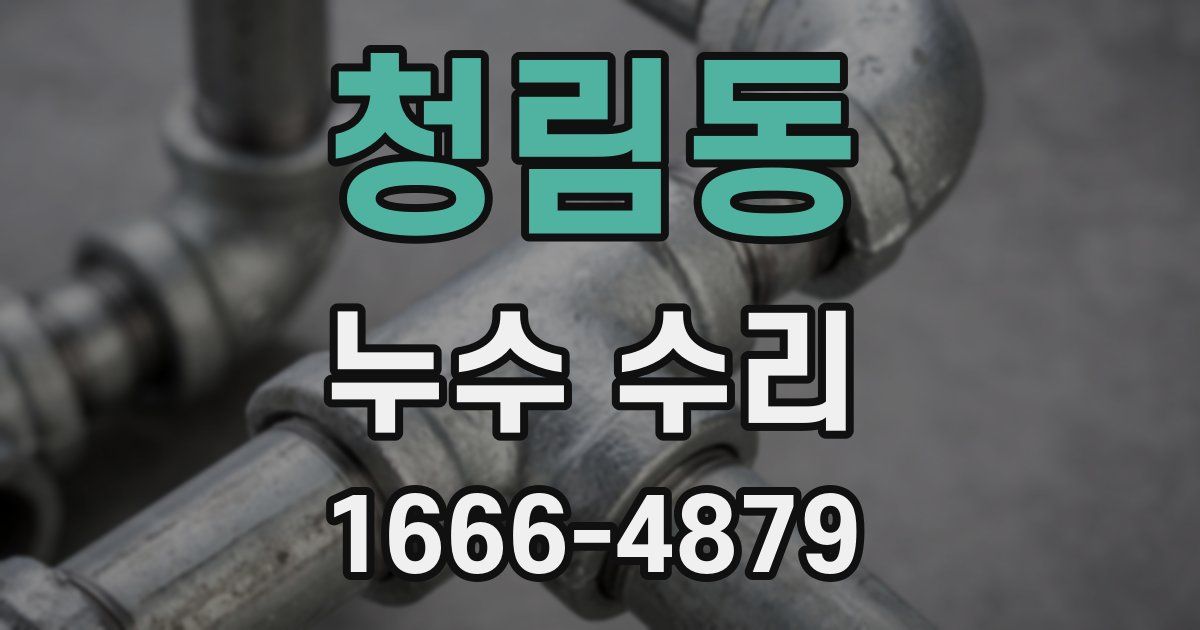 청림동 누수 수리