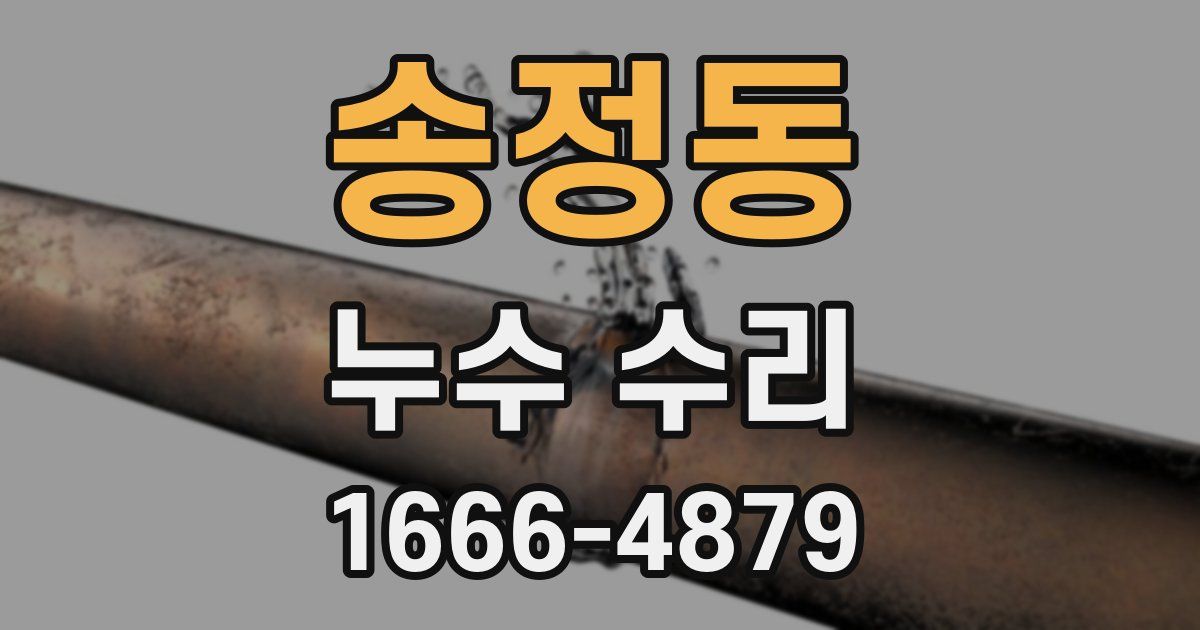 송정동 누수 수리