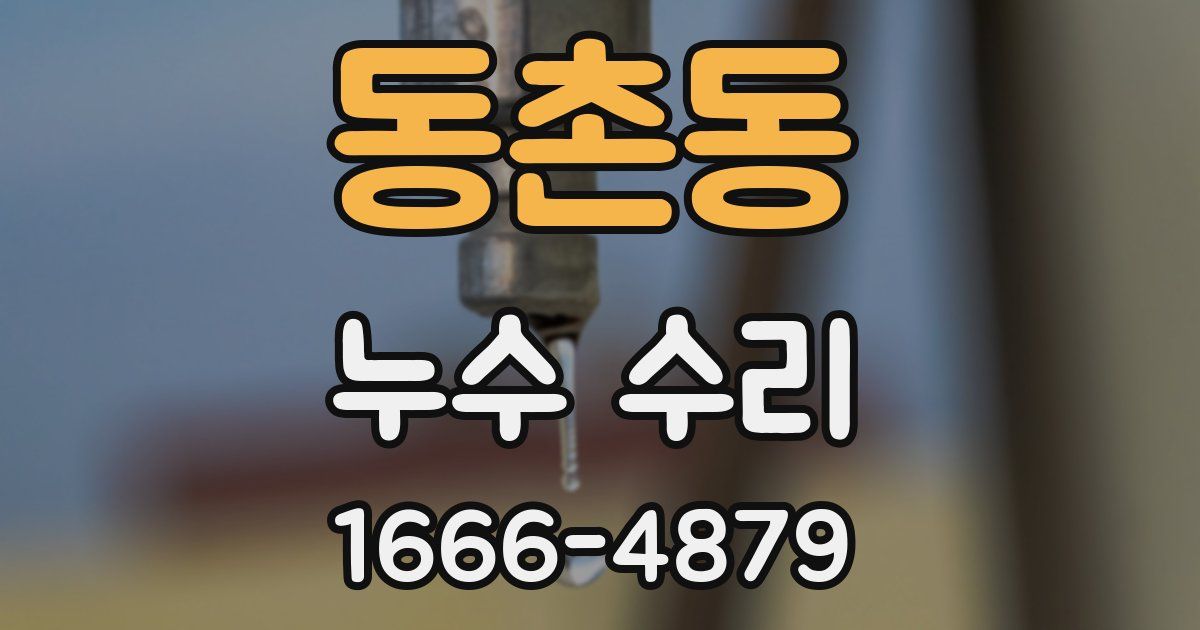 동촌동 누수 수리