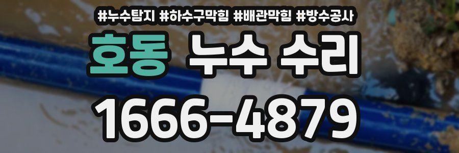 호동 누수 수리