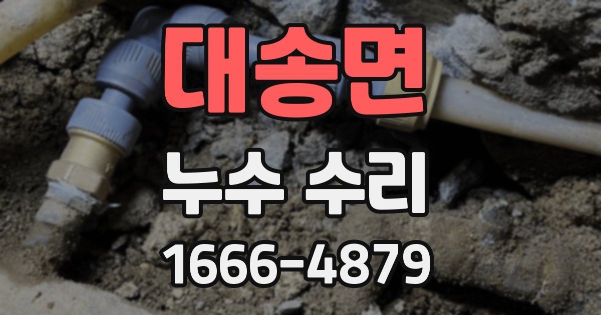 대송면 누수 수리