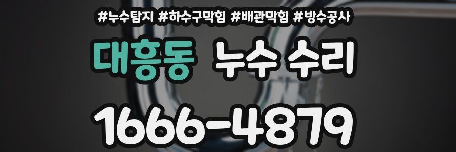 대흥동 누수 수리