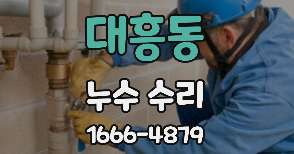 대흥동 누수 수리