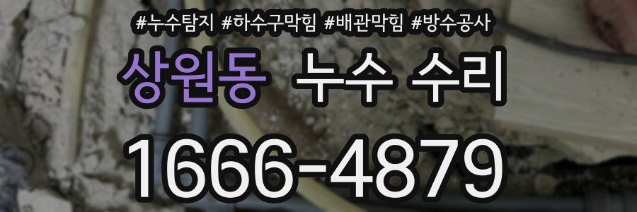 상원동 누수 수리