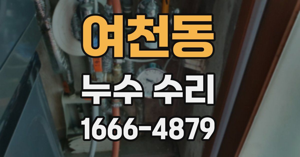 여천동 누수 수리